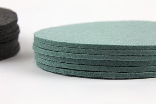 NordernArt Filzuntersetzer 6er Set rund für Gläser 100% Wollfilz, als edle Glasuntersetzer oder Getränkeuntersetzer mit Geschenk-Box, deko Farbe wählbar (Aqua / helles türkis) - 3