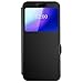 Price comparison product image iBetter Cubot X18 Plus Case, Flip Premium Window View Leather Case Protective Cover with Stand Design for Cubot X18 Plus Smartphone, Black