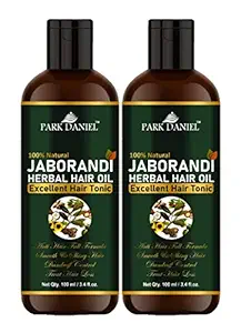 Park Daniel Jaborandi Herbal Hair Oil - For Anti Hair Fall and Strong & Shiny Hair Combo Pack 2 Bottle of 100 ml(200 ml), Yellow