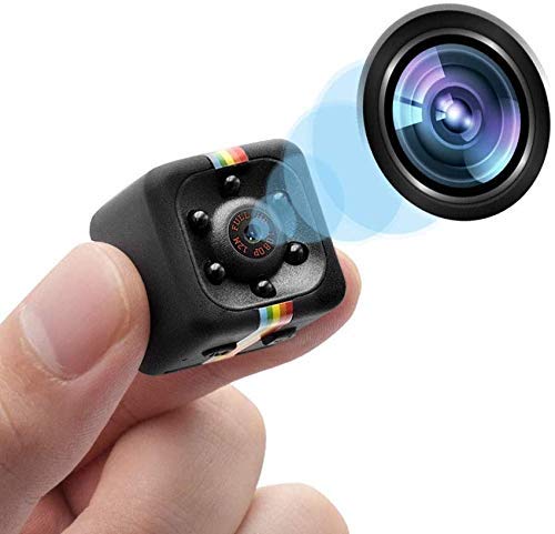 BOVTY 1080P Mini Spy Camera with Low Light Vision, Mini Portable Security Camera, Hidden Camera with Audio and Video Recorder for Home/Office Security Camera. (Black)