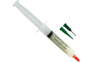 Chip Quik SMD4300-10M REL0 No-Clean Wasser-Wash Tack Flux in 10 cc/10 g Luer-Lock, manuelle Spritze mit Spitzen