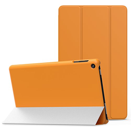 MoKo Hülle für Fire HD 2016 8 Zoll - Ultra Slim Lightweight Schutzhülle Smart Cover mit Auto Schlaf / Wach Funktion und Standfunktion für Fire HD Tablet (Vorherige 6. Generation - 2016), Orange