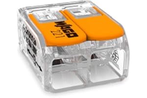 WAGO 221-612 Borne de connexion WAGO-COMPACT 221-612, 2 fils avec levier de commande jusqu'à 6 mm2
