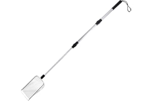 Dualoai Palette estensibili per lettiera per Gatti, Pulizia Animali Domestici, Paletta per lettiera in Metallo per lettiere, 106 cm 5.0x5.0 mm