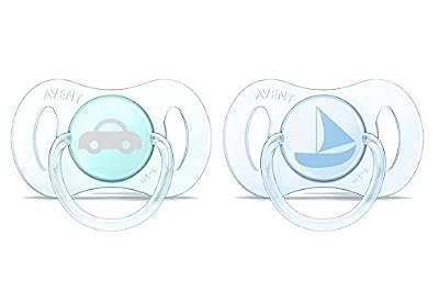 Philips Avent Lot de 2 Sucettes Nouveau-né Décorées Garçon, 0-2Mois