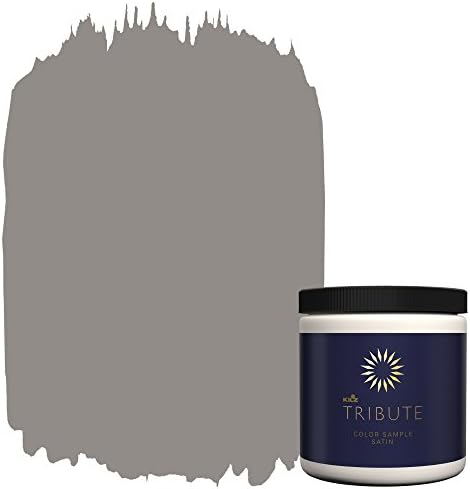 KILZ TRIBUTE Interior Satin Paint &amp; Primer In One,  8-Ounce Sample, Chalk Suede (TB-28)