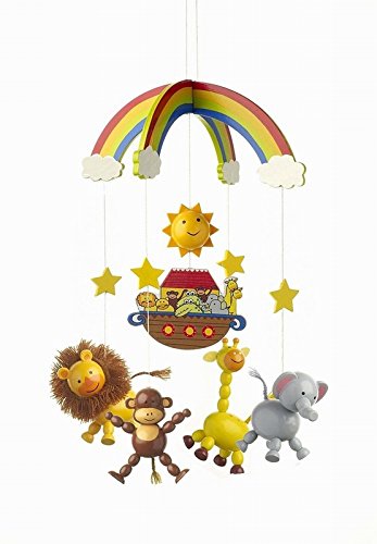 Noahs Ark Handcrafted Wooden Mobile