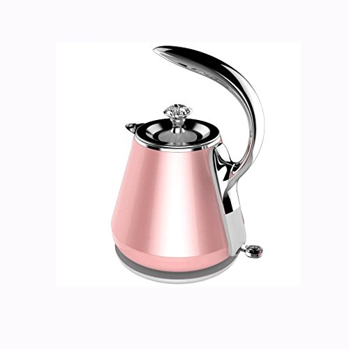 Preisvergleich Produktbild Rollsnownow Home Edelstahl-Wasserkocher Doppel-Isolierung Anti-Heiß Küche Schlafzimmer Wohnzimmer Rosa 1.2L Nach der Fertigstellung der automatischen Heizung