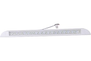Akozon RV LED Markis Verandalampa Cool White 6000K Exteriör Ljusarmatur för RV Trailer Camping (Vit Utan Switch)