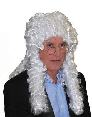 Preisvergleich Produktbild Karabu Perücke weiß geschweiften Richter Judge advocate