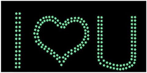 DreamKraft I Love You Night Glow Self Adhesive Radium Fluorescent Home Decorate Sticker(25x20 CM)