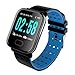 Price comparison product image Fitness Tracker Smartwatch RONEBERG, Blood Pressure,Heart Rate, Pulsometer,Sleep Monitor, Pedometer, Smart Wrist Band Call and Message Vibration, Android, iOS, for Women, Men, Kids, RA6 (Black/Blue)