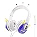Price comparison product image VCOM Kids Headphones Monster Design Chirdren Friendly Adjustable Boys Girls Music Headsets with Volume Limiting - for iPad iPhones Computers Tablet Smartphones Kindle - Best Gift for Kids- Purple