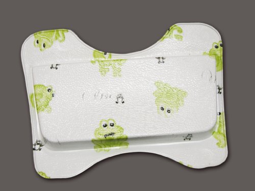 BADEWANNENEINLAGE BADEWANNENMATTE WANNENEINLAGE ANTIRUTSCHMATTE 36cm x 72cm grüne Frösche mit NACKENPOLSTER als Set Sicherheitseinlage bathtub insert - 2