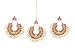 Sanara Beautiful Pink stone & Gold Plated Maang Tikka with earring Jewelry For women & girl Party wear RS.899.00