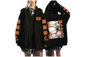 zhedu My Hero Academia Zipper Hoodies Black Long Sleeve Comfortable Hip Hop Y2k Manga Pullovers Drop Shoulder Cartoon Anime Harajuku Jackets