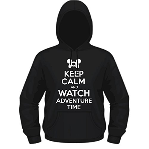 Creepyshirt - KEEP CALM AND WATCH ADVENTURE TIME HOODIE - XXL