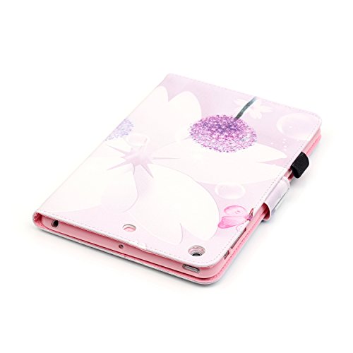 iPad Mini 3 Hülle, Deenor Colorful Painting and Stylish Drawing Wallet Case Book Style PU Leder Flip Protective Stand Flip Schutzhülle Hülle für Apple iPad Mini 1/2/3 Generation. (Three flowers) - 6