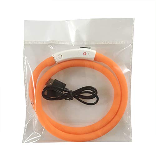 Preisvergleich Produktbild YeahiBaby LED Haustier Halsbänder Beleuchtete Hundehalsbänder USB Leuchthalsband für Hunde und Katzen (zufällige Farbe)