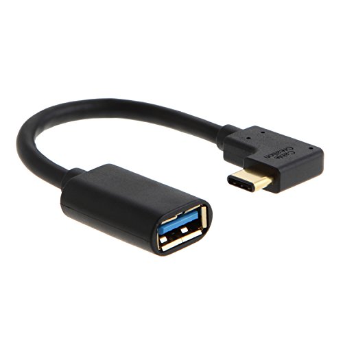 CableCreation Gold Winkel USB3.1 USB-C (Typ C) auf Standard USB 3.0 A Buchse Adapterkabel, USB-C OTG Kabel Das neue Macbook, Chromebook Pixel etc., 15CM / Schwarz - 2