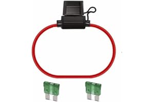 Movilideas 1 Portafusible para Coche Aereo Resistente al Agua Portafusibles con 2 Fusibles de 30 amp.