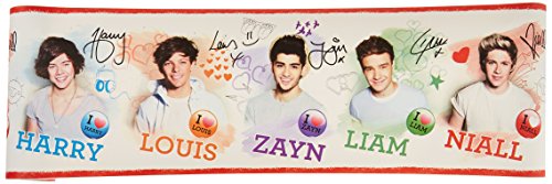 One Direction 17.5 cm Self Adhesive Border, Multi-Colour