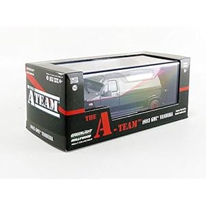 Greenlight Collectibles 86515, A-TEAM DieCast Furgone GMC VANDURA 1983 12cm, Scala 1/43, Nero - immagine 6