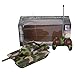 Produktbild JullyeleDEgant 1:20 4CH Power Tank Militärfahrzeug Fernbedienung Gepanzerte Panzer Kampfpanzer Revolver Rotation Licht & Musik RC Modell Kinder Spielzeug