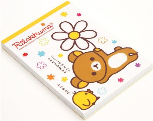 Imagen 2 de Bloc de Notas del Oso, pollito con Flores de San-X