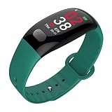Luckhome Unisex Armbanduhr Digitale Sportuhr Damen Herren Digital Sport Uhr,Smart Watch Sport Fitness Aktivität Herzfrequenz Tracker Blutdruck Kalorien F(Grün)