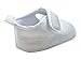 MABINI® Baby Satin Christening / Special Occasion Shoes With Hook & Loop Fastener Side Closing & "Special Baby" Embroidery Detail On Side - Size 18-24 Months, Colour Cream