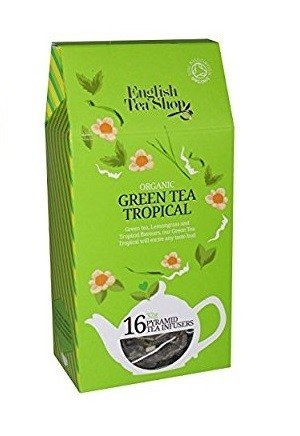 2 x 16 Pyramid Tea Infusers - English Tea Shop Organic Green Tea Tropical