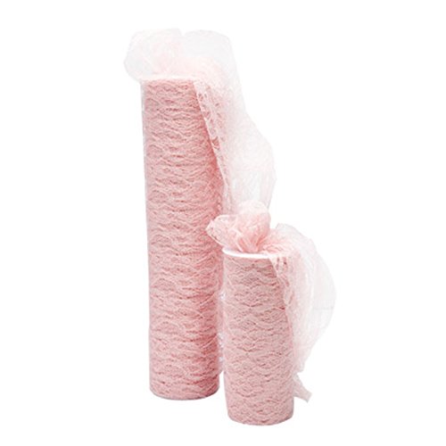 Allbusky Vintage Spitze Rolle Tischläufer Stuhl Schärpe für Festival Event Stuhl Tisch Hochzeit Dekoration Netzanschlussleitung 15cm*22m - 6