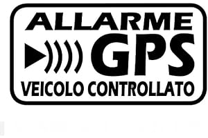 TÛCHE 4 pezzi Adesivi Allarme GPS Veicolo Controllato sicurezza auto per Evitare i furti adesivo interno auto moto tir camion camper bici scooter(NERO)