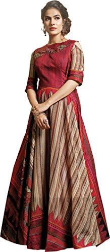 Snreks Collection Red Color Heavy Ethnic wear Pary wear Designer Gown Dress 18