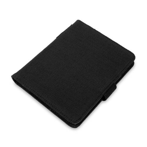 Cover-Up Kobo Aura eReader Schutzhülle aus natürlichem Hanf (Buch Stil) (nicht geeignet für die Kobo Aura HD) – Carbon Schwarz - 4