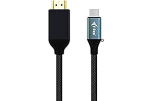 i-tec USB-C vers HDMI Câble Adapteur 1x HDMI 4K/60Hz pour Windows Mac OS Thunderbolt 3 Compatible 150cm