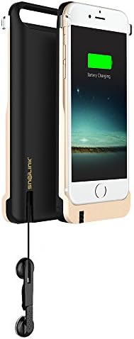 Snailink EZtalk Battery Shell Case for Apple iPhone 6/6S With Retractable Earphones | MFI Certified, 2650 mAh, Li-Polymer battery (Black)