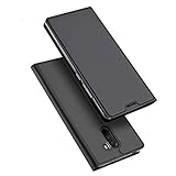 QULLOO Xiaomi Pocophone F1 Custodia Cover, [Resistente agli urti] [Full Protection] Custodia in Pelle PU per Xiaomi Pocophone F1 Flip Premium con Base per Xiaomi Pocophone F1 Smartphone (Nero)