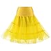 Produktbild BHYDRY Damen High Waist Plissee Kurzer Rock Erwachsenen Tutu Tanzen Rock(X-Large,Gelb)