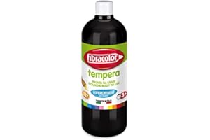 FIBRACOLOR TEMPERA PRONTA 1000 ml- Flacone monocolore NERO