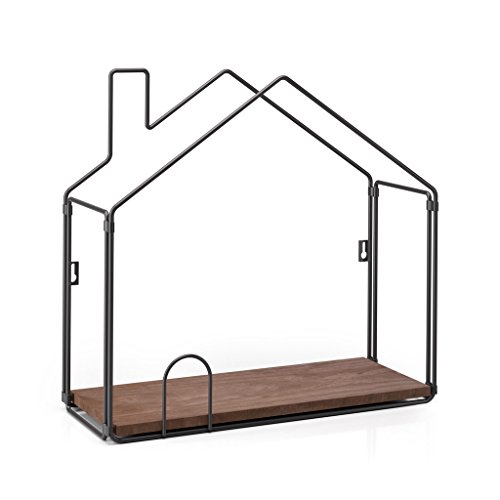 Balvi – Haus Regal in Form eines Hauses. Ablagebrett aus Holz. Aus Metall. - 4