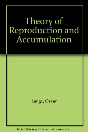Preisvergleich Produktbild Theory of Reproduction and Accumulation