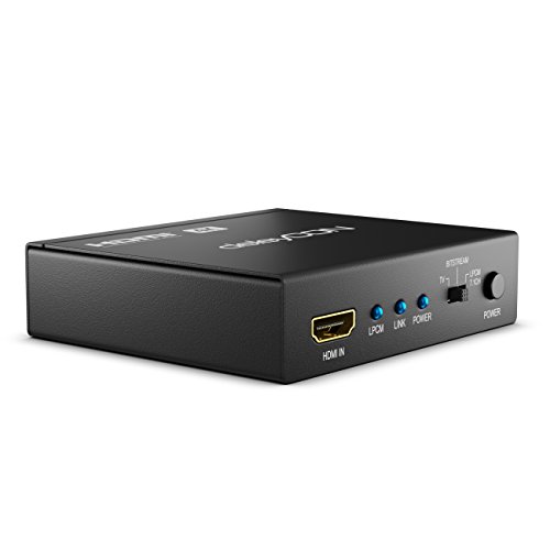 deleyCON 4K HDMI Audio Extractor Konverter 7.1 CH Digitaler Audio Adapter Konverter Dolby Digital HDMI SPDIF Toslink Optisch L/R Stereo Digital Analog Wandler - 4