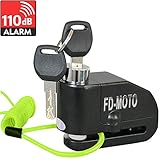 candado para disco moto 【Make Thieves'Lost '】 - FD-MOTO Alarm Disc Lock es una solución práctica para que los motociclistas protejan sus motos o motos queridas mientras estacionan afuera o en casa. La alarma de hasta 110 decibeles se activará automáticamente al detectar cualquier vibración o choque. Tus pertenencias sanas y salvas.