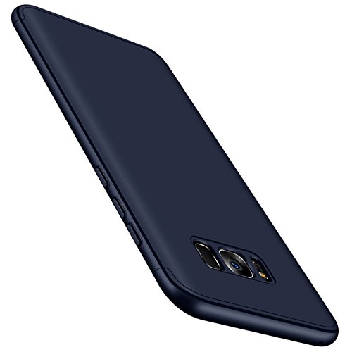 Qissy   Carcasa Samsung Galaxy S8 Plus 3 in 1 Todo Incluido Anti-Scratch Ultra Slim Protective 360 PC Case Cover para Samsung Galaxy S8 S8    Samsung Galaxy S8 Plus  Azul 