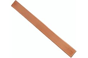 Coavoo 1 Pièce Barre Plaque Plat de Cuivre 3mm x 20mm x 1000 mm, Plat Plaque de Tôle de Cuivre Plate en Métal Cuivre Pur à 99,99% Pour Le Travail Du Métal Bricolage Électrique et Industriel
