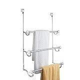 COLOCACIÓN SENCILLA: los ganchos para colgar incoporados le permiten ubicar estos accesorios de baño sobre puertas de hasta 5 cm de espesor. En pocos segundos, tendrá más espacio para colgar y guardar toallas y repasadores.