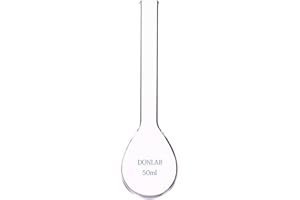 DONLAB CMB-0050 Borosilicate Glass 50ml Kjeldahl Flask Long Neck Nitrogen Flask Round Bottom