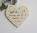 Produktbild Viel Glück Qualität Holz kleine Herzform Handarbeit Andenken und Geschenk Sentimental Lifestyle Plaque